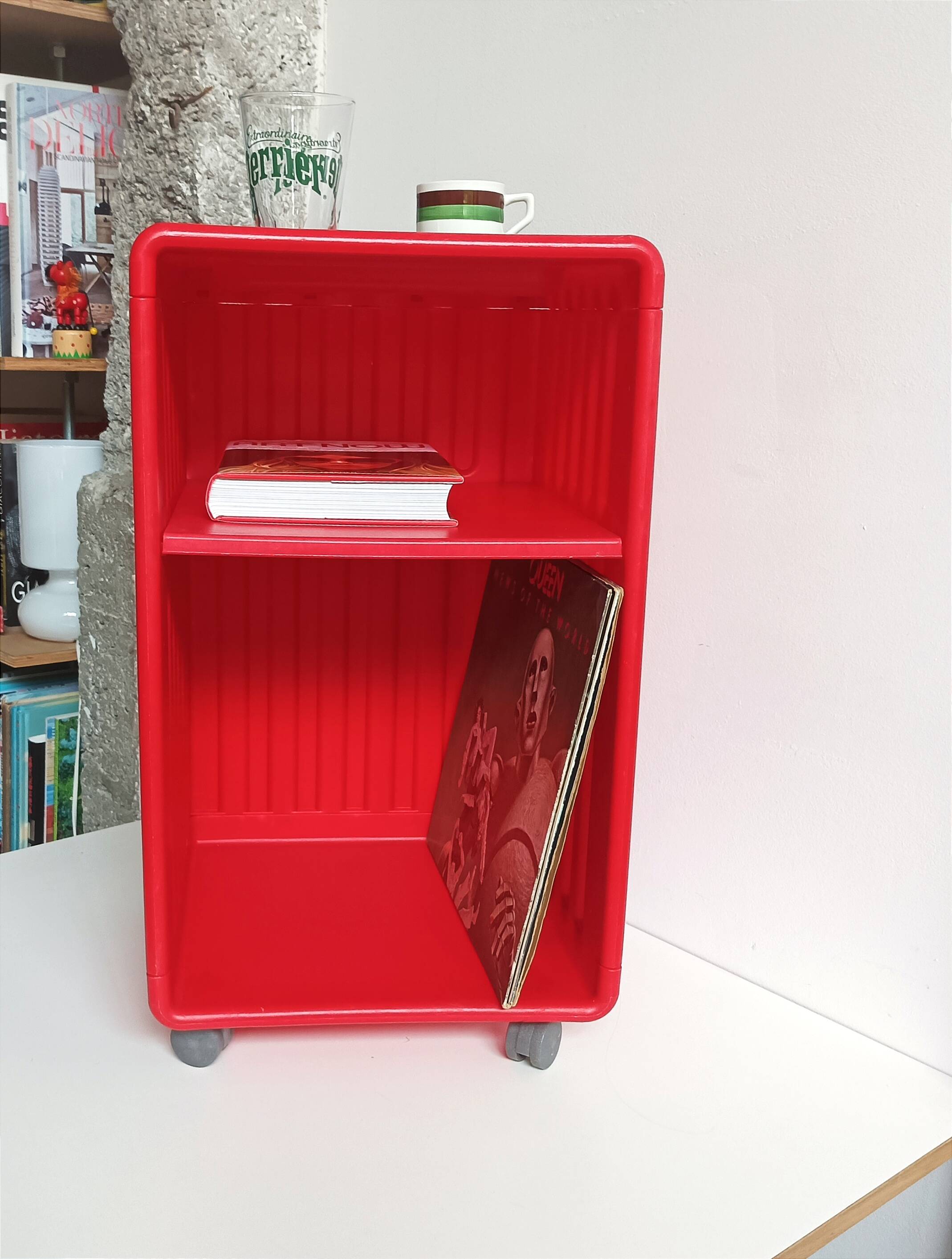 Vintage Ikea Hagberg trolley on wheels