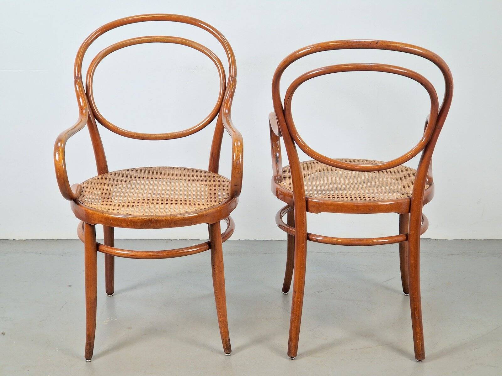 Chaises en osier en bois cintré par Jacob & Josef Kohn pour Wiener Werkstätte, Autriche, années 1890, ensemble de 2