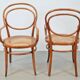 Chaises en osier en bois cintré par Jacob & Josef Kohn pour Wiener Werkstätte, Autriche, années 1890, ensemble de 2