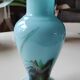 Murano vase in blown Art glass, marbling inclusions, scrolls. High 20 cm