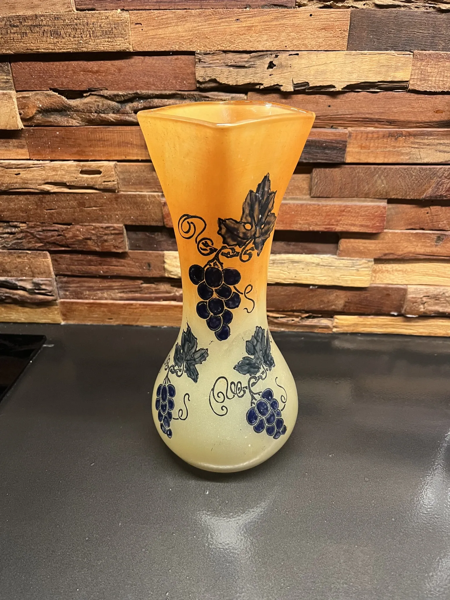 Enamelled vase Legras