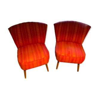 Paire de fauteuils scandinaves Cocktail MÖBELSTOFF, modèle KEMTAU