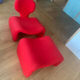 Armchair and footrest Djinn by Olivier Mourgue