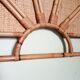 Vintage rattan headboard 1 person 90 cm
