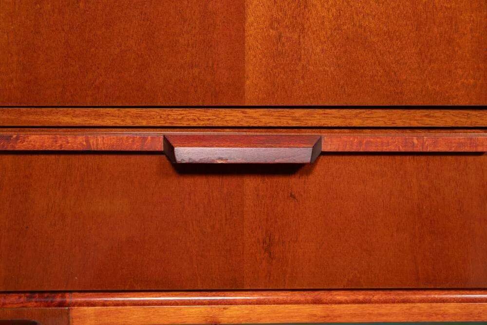 Buffet scandinave design années 50 en teck cabinet Japandi