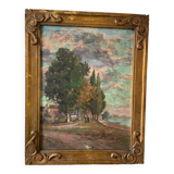 Breton landscape signed Emile Galois