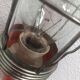 Vintage orange bakelite glass lamp - 25 cm