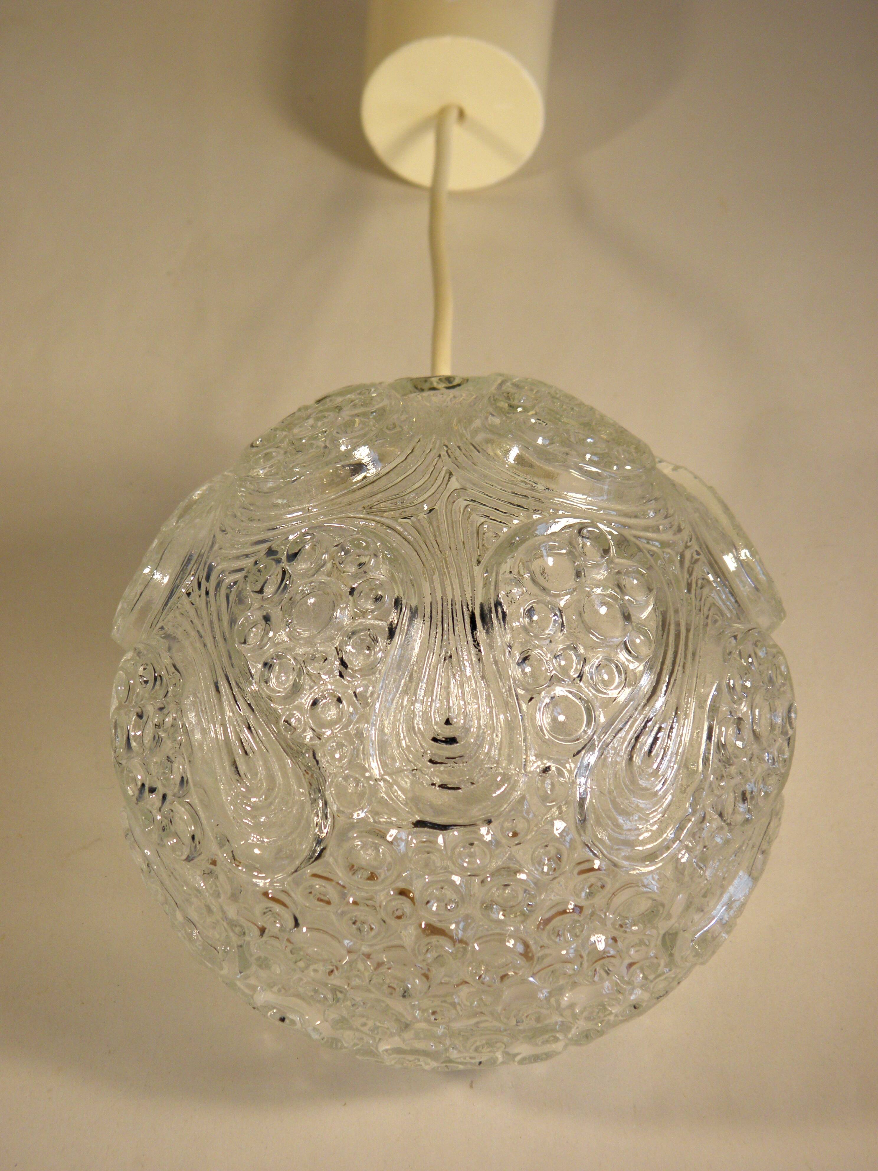 70s globe pendant light