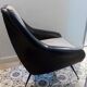 Vintage 50/60s chair leather and fabrics