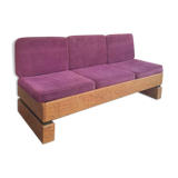 Old sofa design retro purple couch 60s