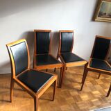 4 scandinavian leather chairs from Tranekær