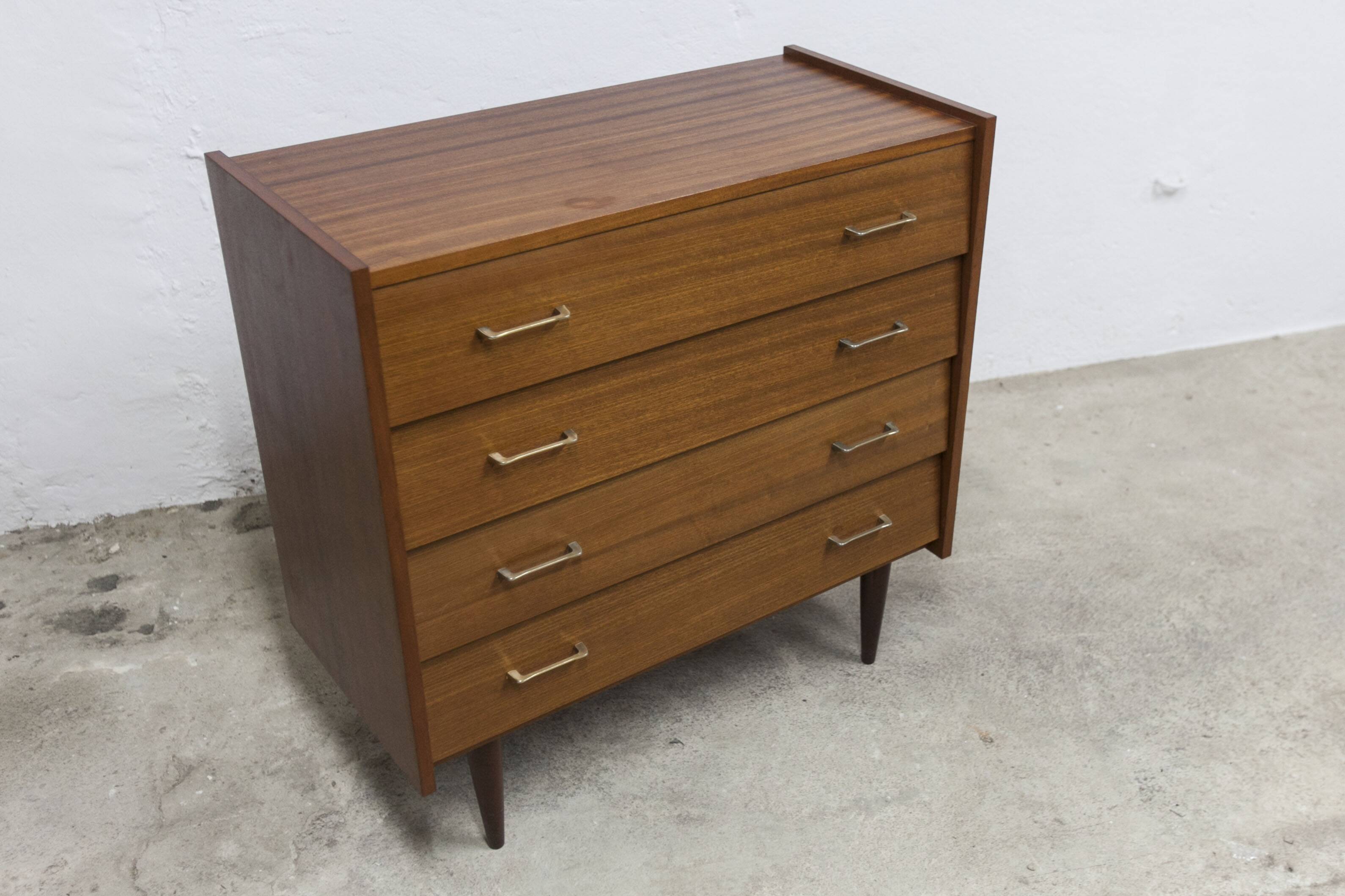 Commode scandinave 4 tiroirs 1960