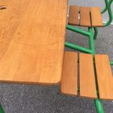 vintage school desk bench