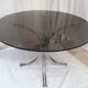 Table ronde verre et chrome design 70
