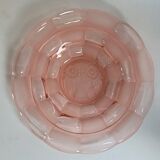 Pink glass dish 3 sunflowers