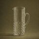 Vintage glass bubble-blown jug from the 1970s.