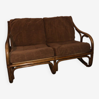 Vintage Maison Kok rattan sofa from the 70s