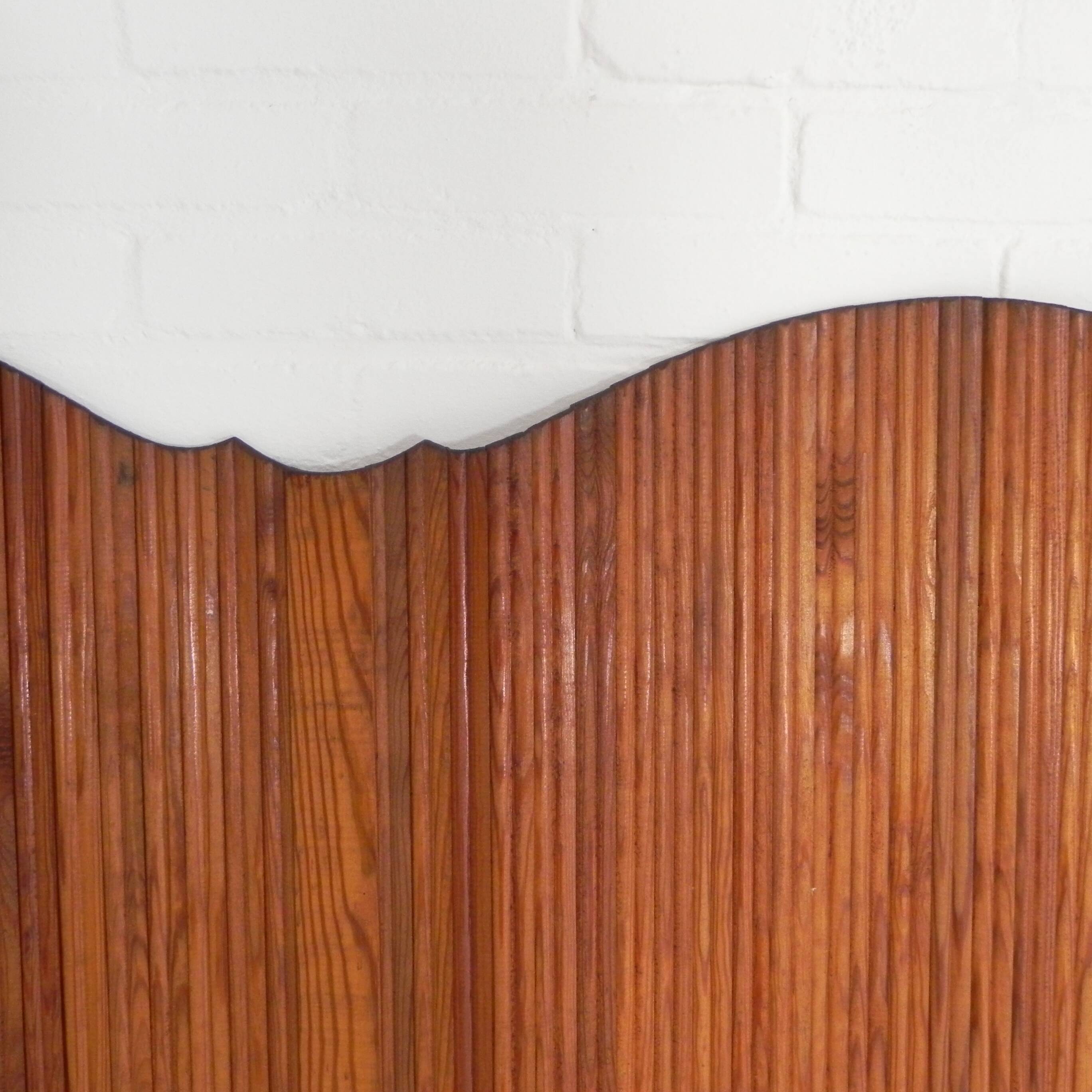Room divider S.N.S.A. with pine slats in Baumann style, 1950s.