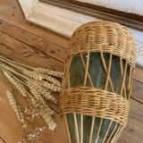 Vintage wicker bottle