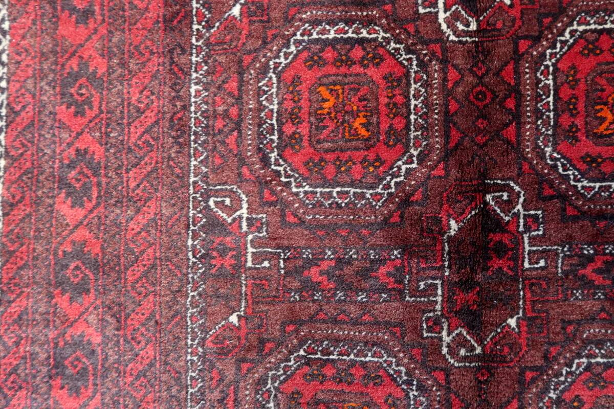 Tapis Baluch afghan ancien fait main, 105 cm x 212 cm (3,4 pi x 6,9 pi), années 1930 - 1C1159