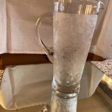 Frost-print crystal decanter
