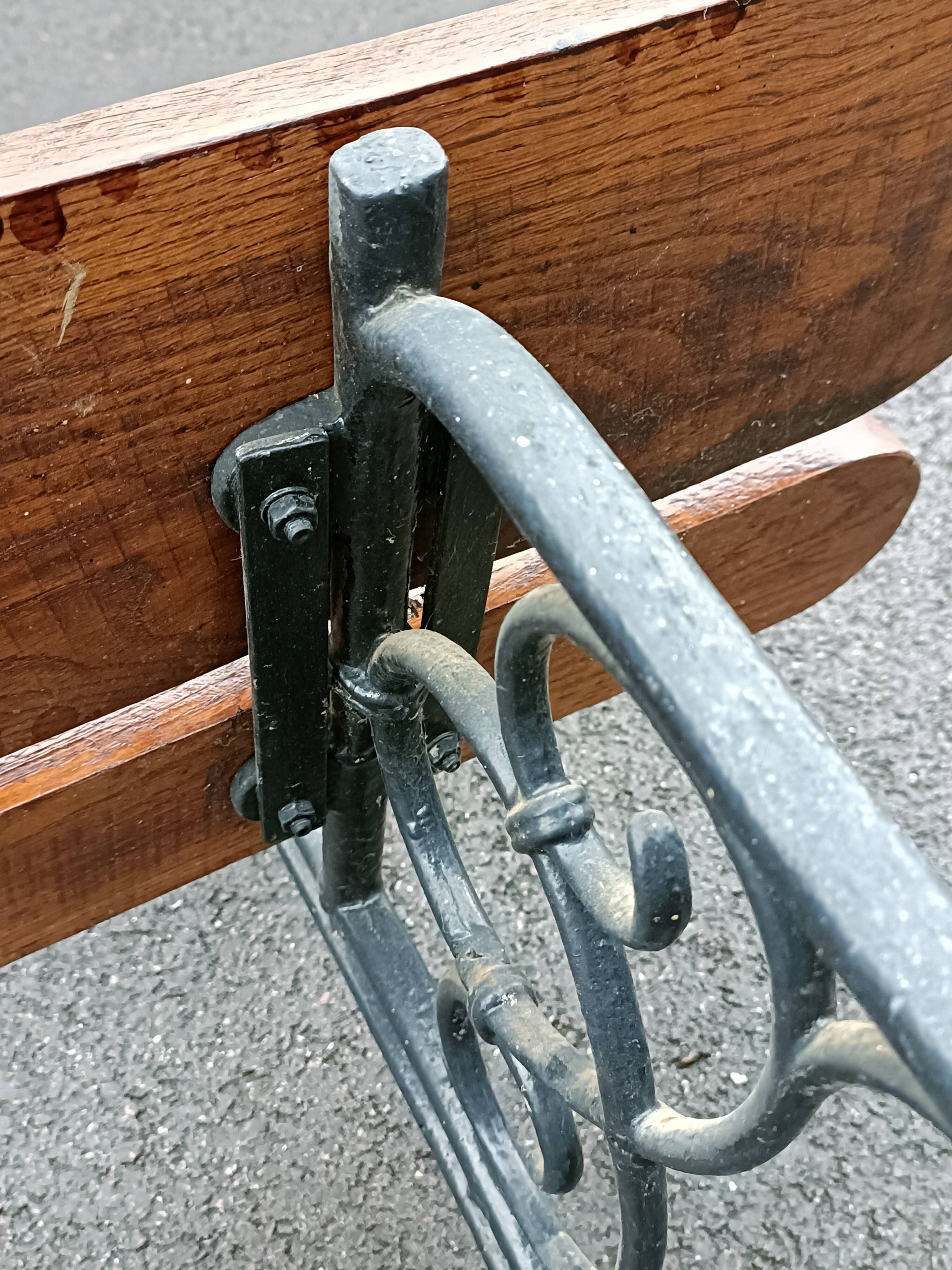 Old garden bench cast iron legs