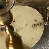 Bougeoir rat de cave avec bague en laiton