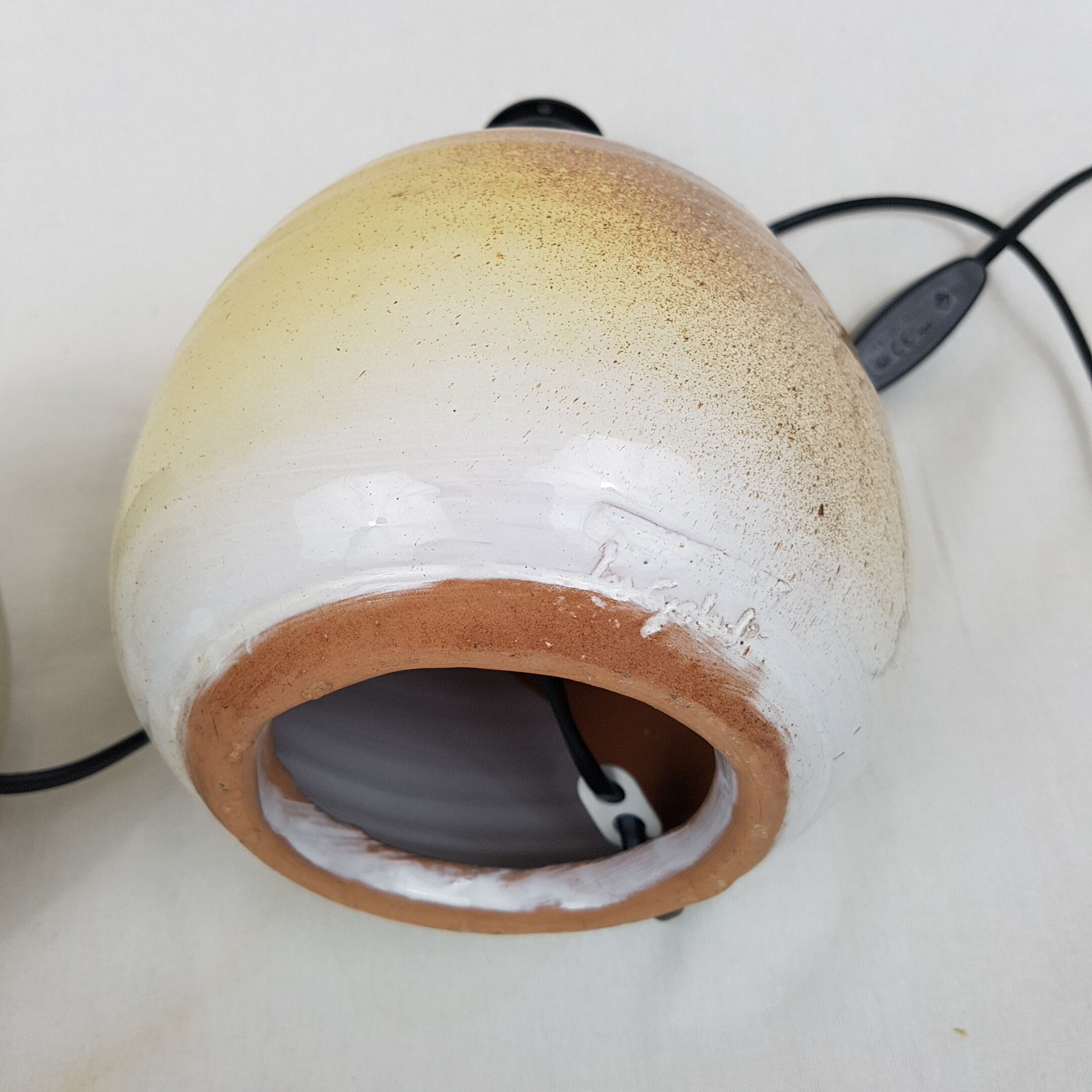 Set of two bedside ceramic lamps, Roland Zobel