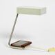 Rare original 1960s Kaiser Leuchten light metal teak table lamp