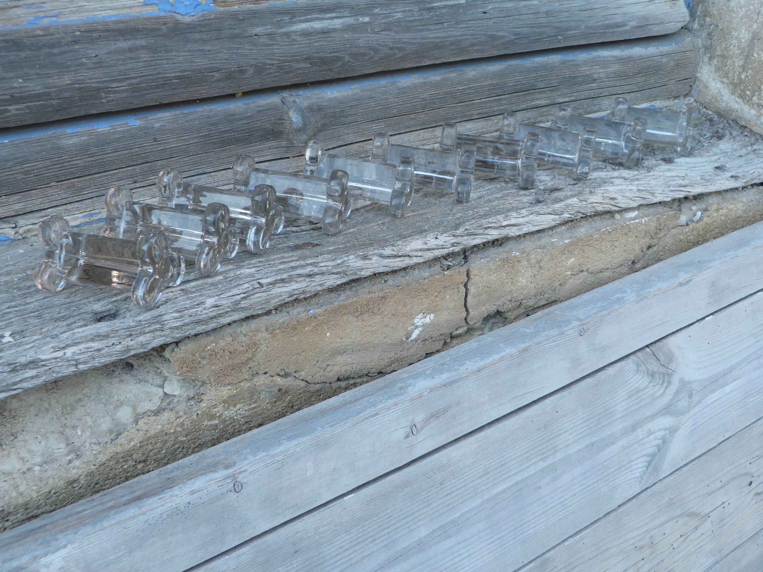 Set of 10 Baccarat crystal knife holders