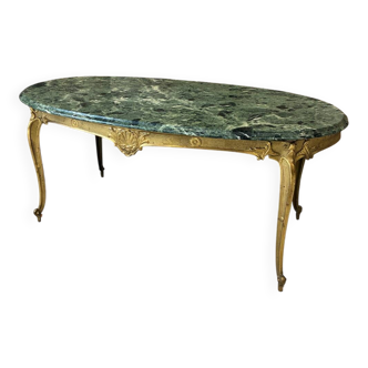 Green marble coffee table