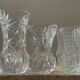 Série de 6 vases miniatures en verre ciselé