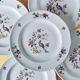 10 flat plates in Sarreguemine porcelain