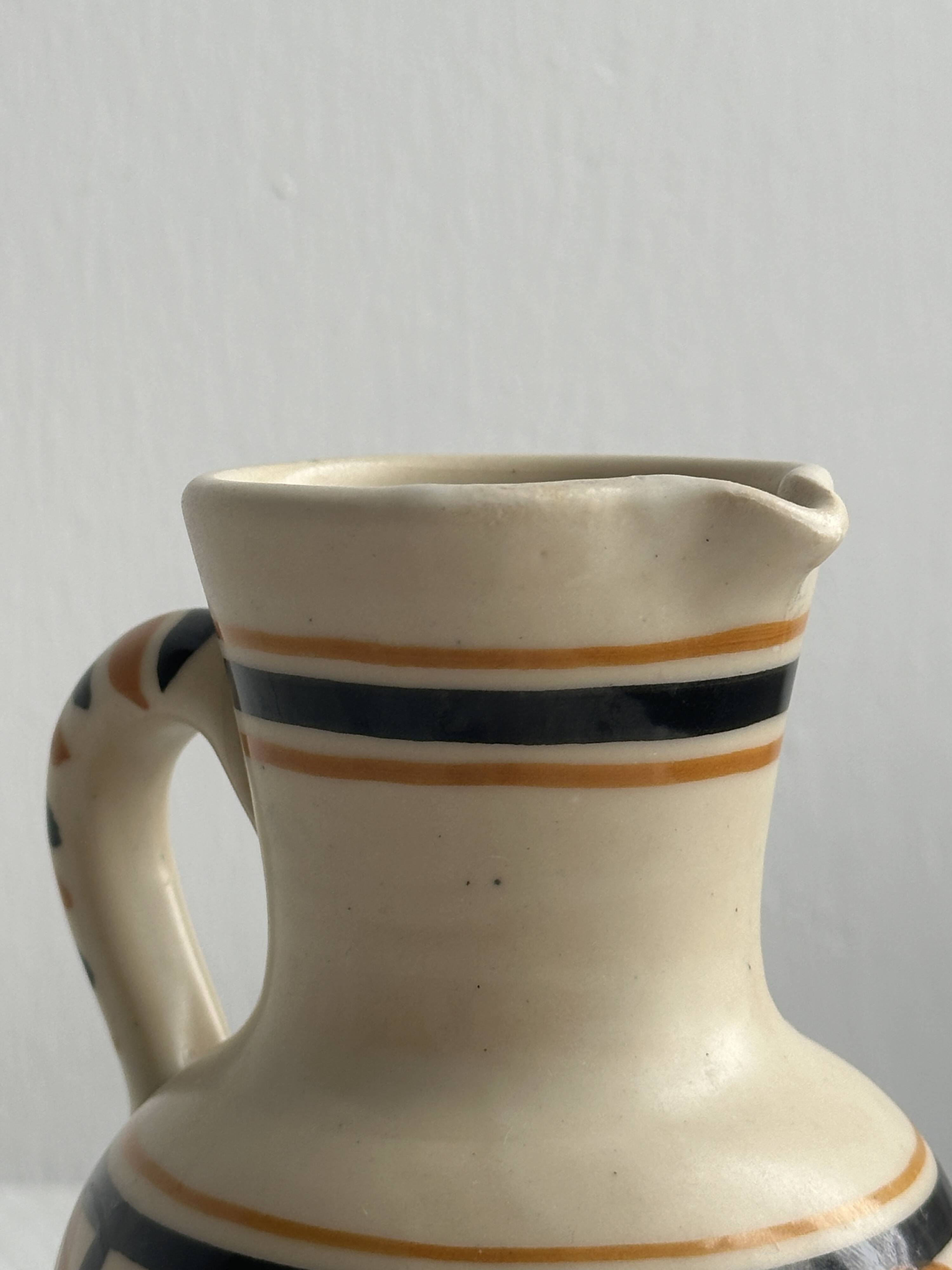 Small pitcher - hand painted ceramic milk jug from Spain.