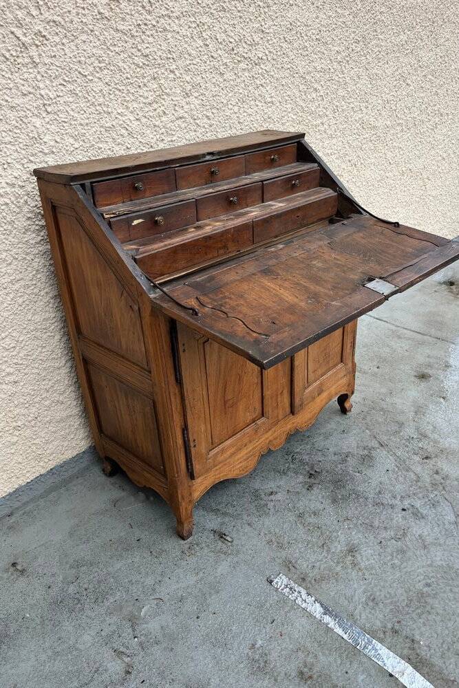 19th-century walnut secretary