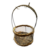 Wicker handle basket