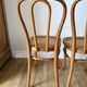 Set of 4 cane chairs in bentwood and honey-coloured cane thonet early 20th century