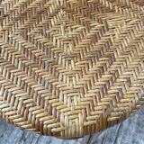 High stool in wicker and rattan
