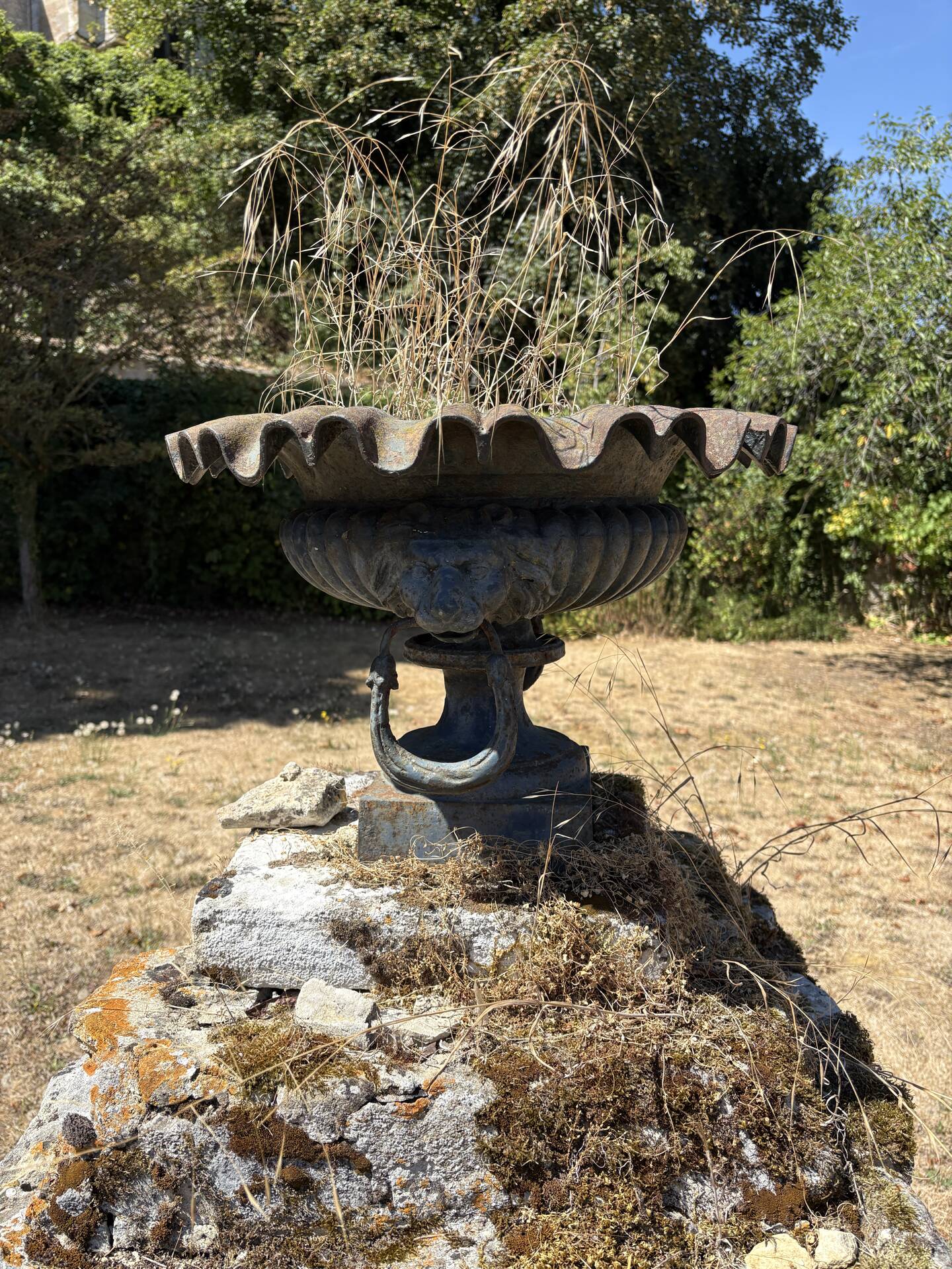 Pair of Médicis vases in cast iron