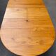 Round oval farmhouse table in solid pine wood, extendable 200cm