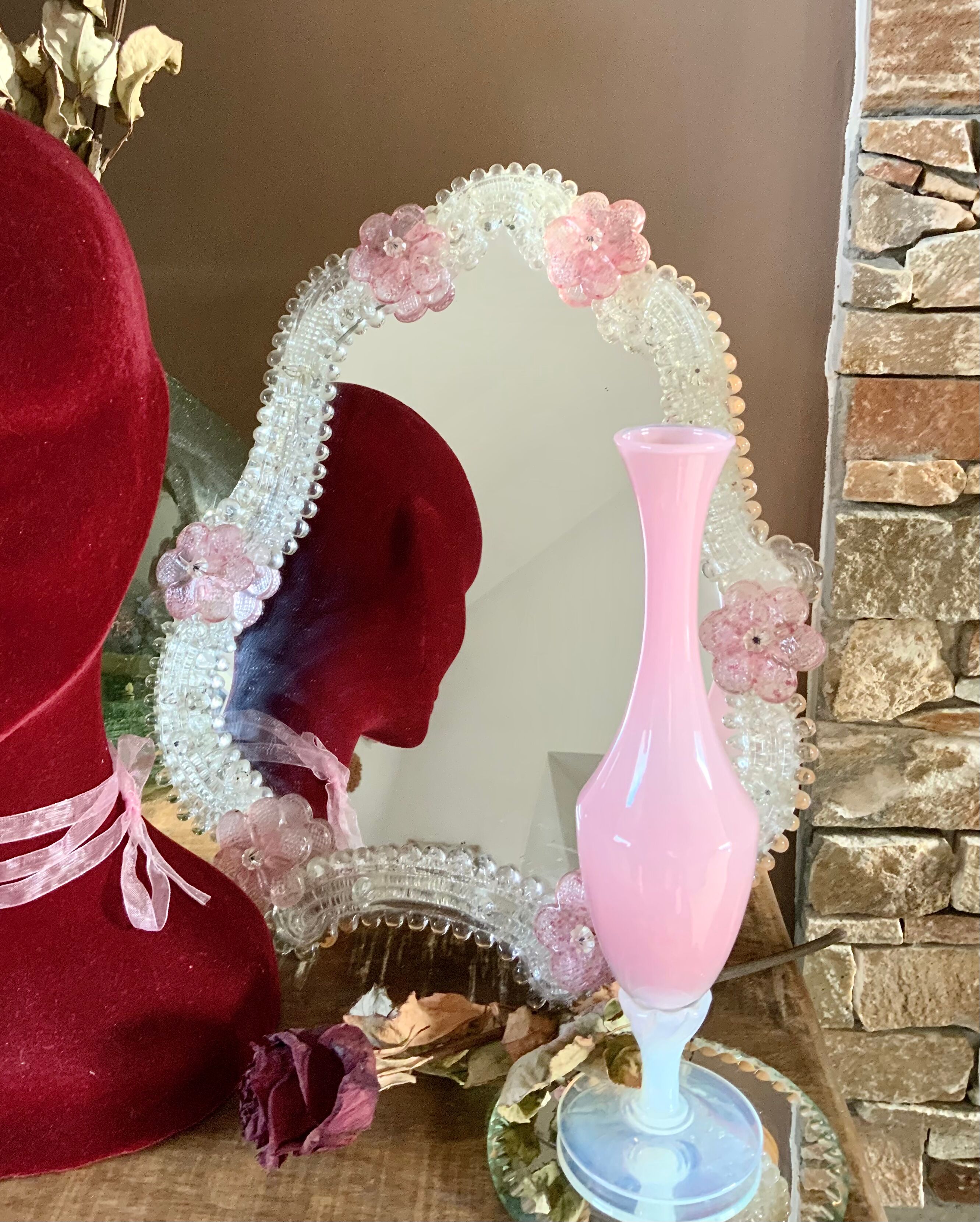 Venetian easel mirror murano