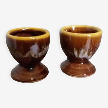 Flamed ceramic egg cups