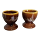 Flamed ceramic egg cups