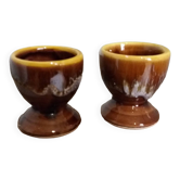 Flamed ceramic egg cups