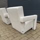 2x Cassina Utrecht chair in beige bouclé, Gerrit Rietveld. In NEW CONDITION!!