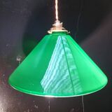 Green opaline pendant light