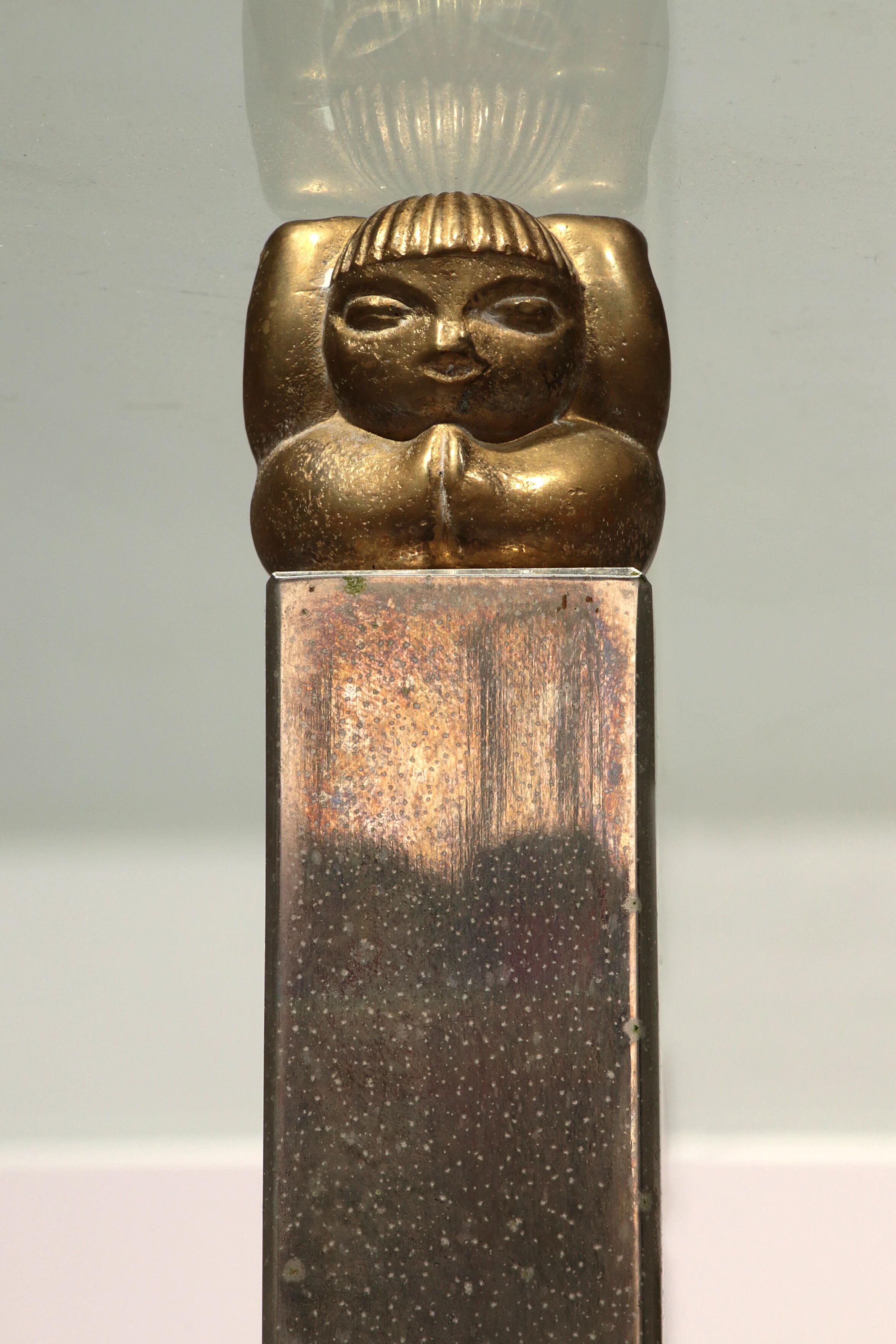 Peter Ghyczy glass coffee table with stainless steel frame Biri T29