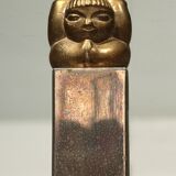 Peter Ghyczy glass coffee table with stainless steel frame Biri T29