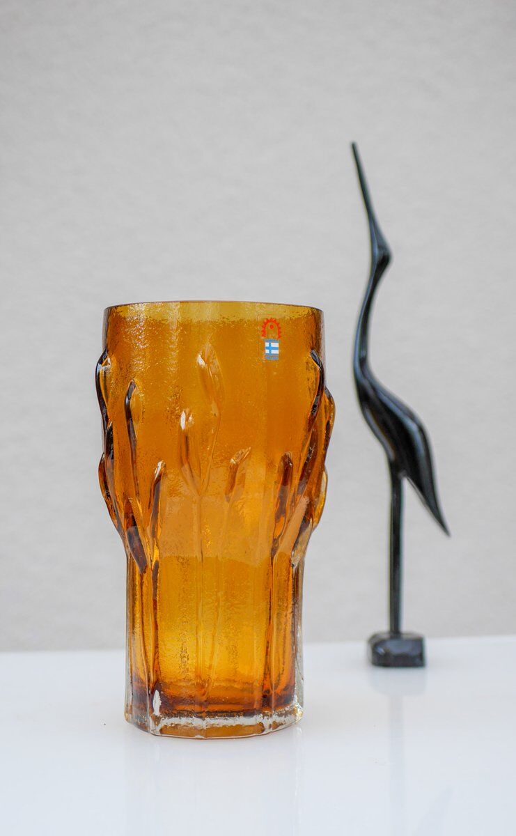 Finnish art glass vase by Kaj Blomqvist for Humppila