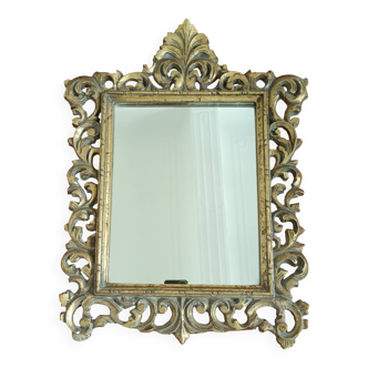 Antique gilded wood mirror